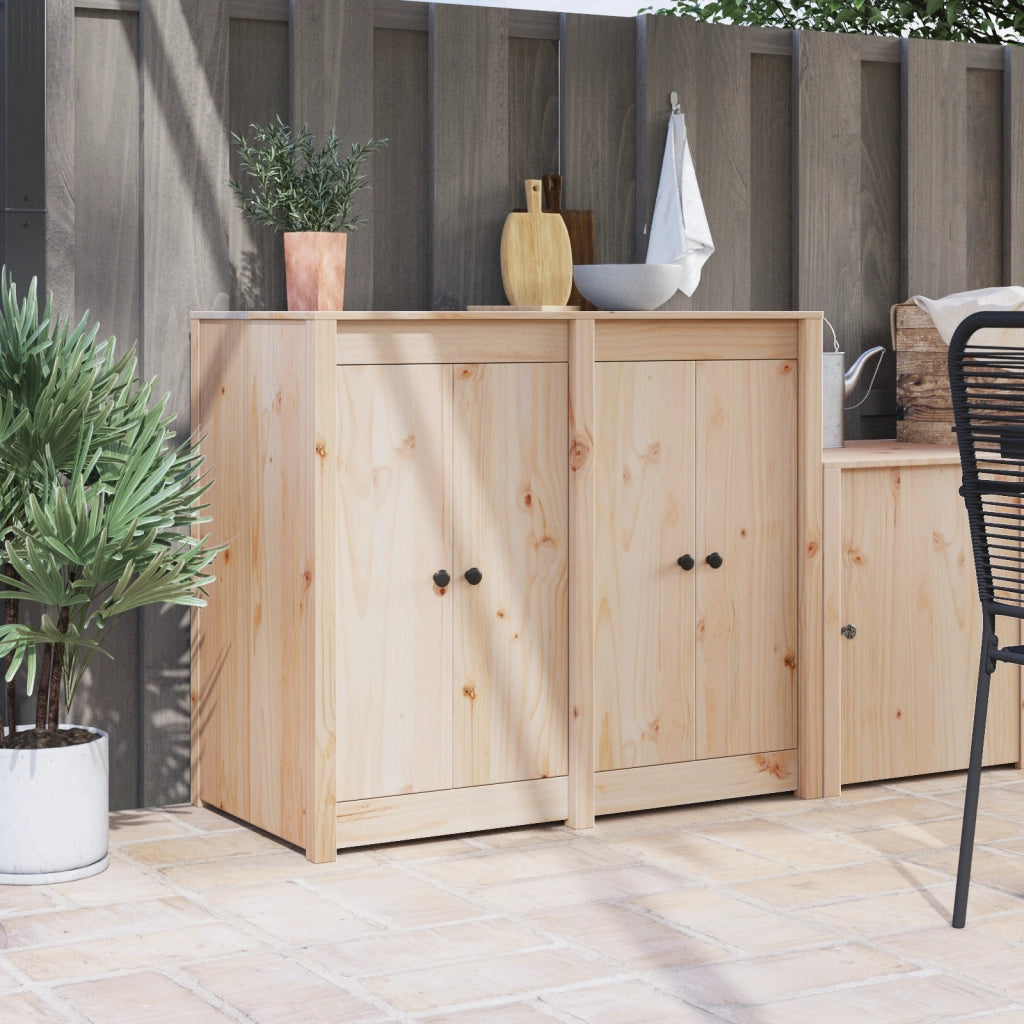 Porte da cucina esterna 2 pcs 50x9x82 cm Legno massello di pino