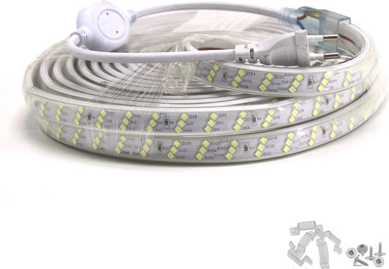 Fascia LED da 10m - 2835 SMD 180 LEDs/m, 220V, Protezione IP65, Impermeabile all'acqua