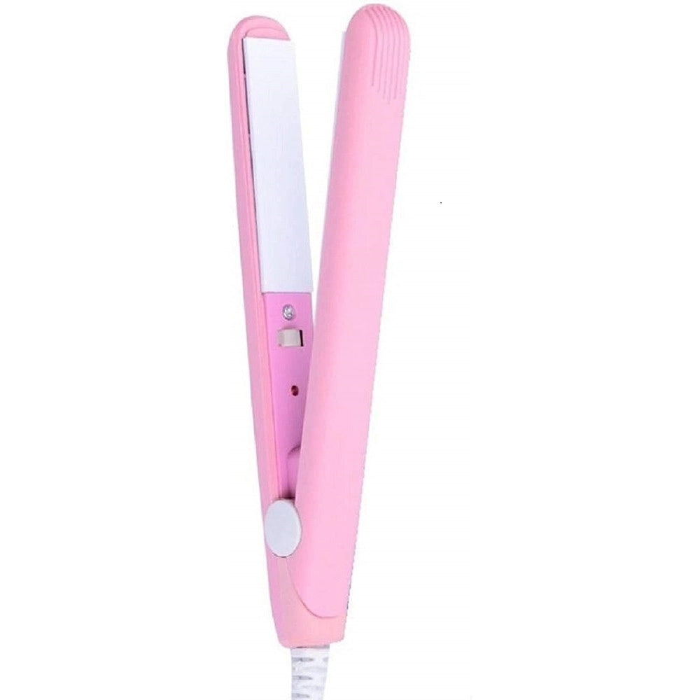 Trade Shop - Mini Piastra Per Capelli Portatile Professionale Con Contenitore Plastica Per Donne Ragazze -
