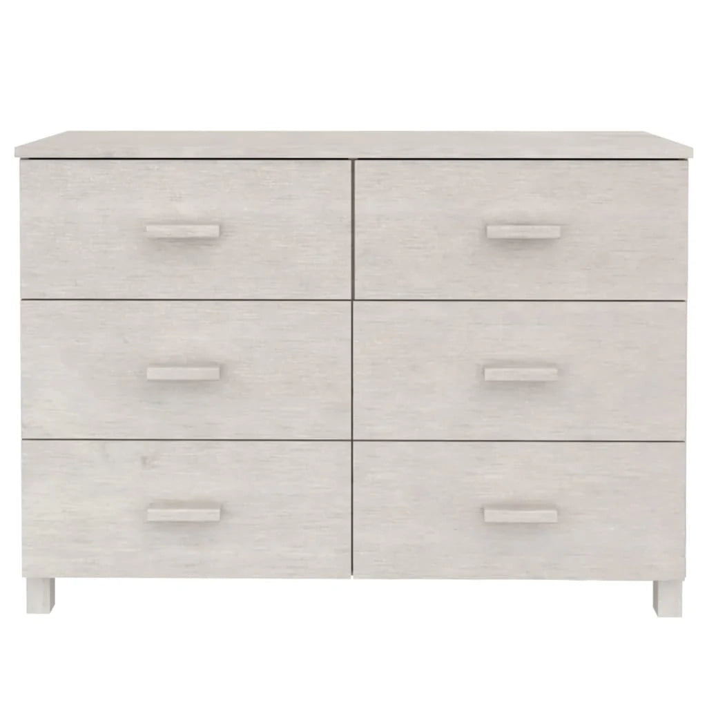 Credenza buffet cassettiera mobile contenitore organizer cucina soggiorno soggiorno 113 x 40 x 80 cm legno massello di pino bianco 02_0035771