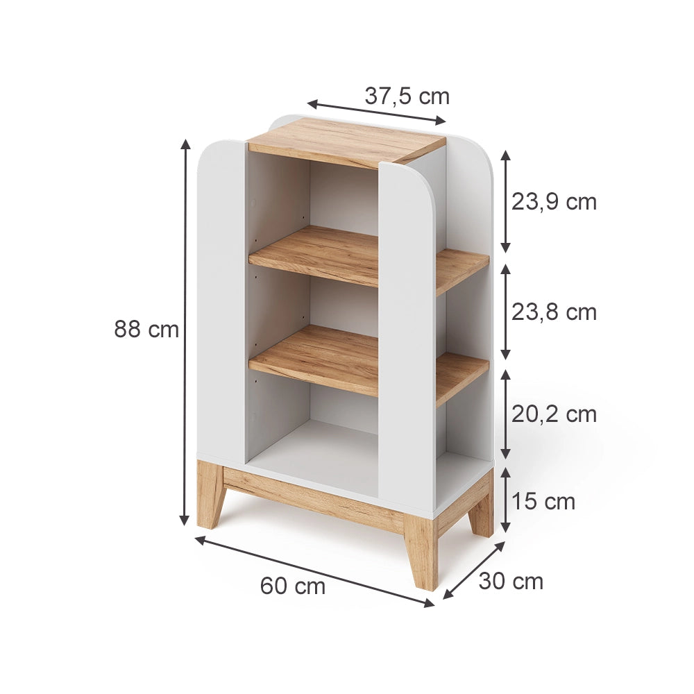 Vitalispa Libreria bambini Bianco/Artisan 60 x 88 cm con 9 scomparti