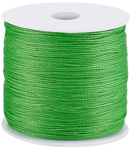 Cordone in cera 0,5 mm - 115 Metri Verde - Cordone in cera per gioielli - Macramé - Progetti di fai da te - Applicazioni ampie - Cordone per gioielli