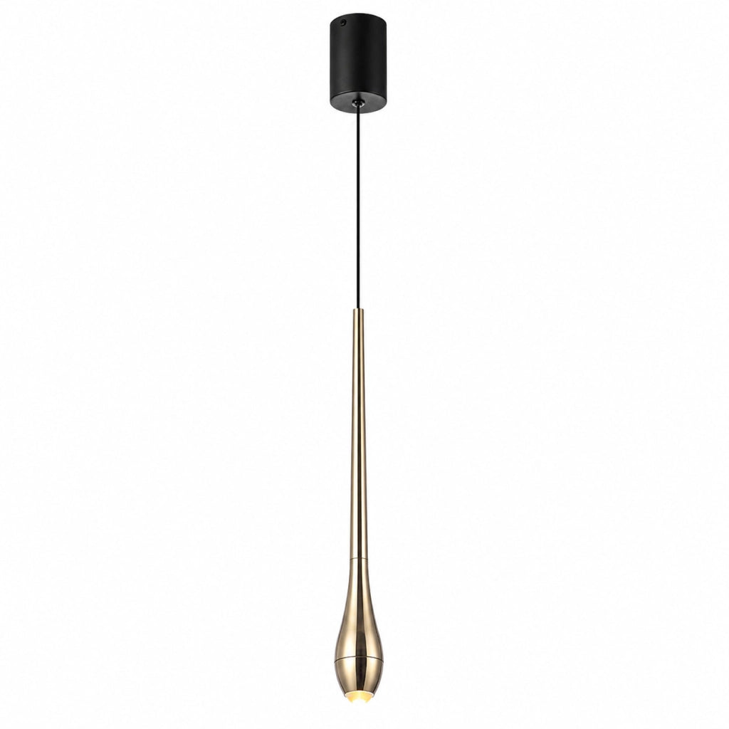 LAMPADARIO LED A SOSPENSIONE MODERNO SLIM ORO 6W DIMMERABILE CCT LP029