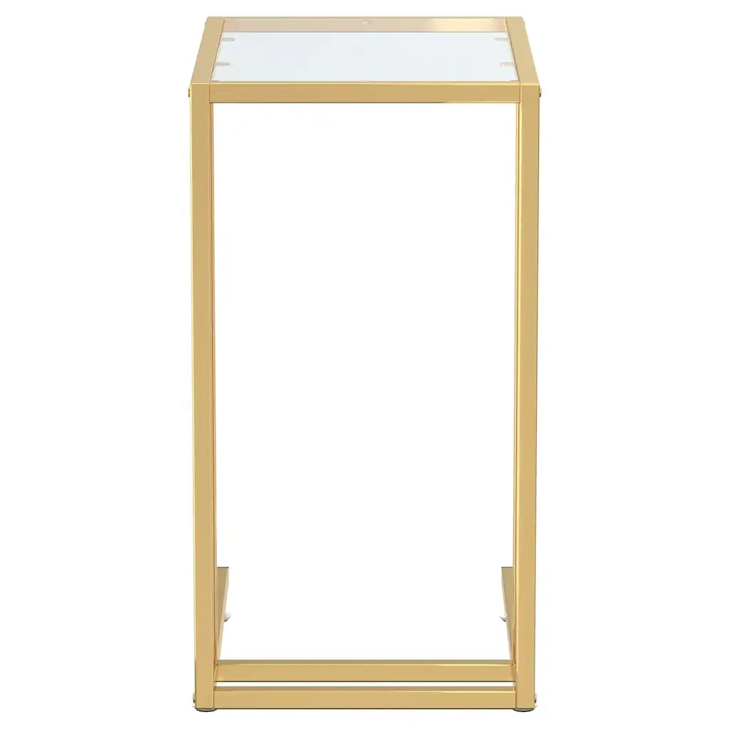 Tavolino | Tavolo laterale per Computer Trasparente 50x35x65 cm Vetro Temperato