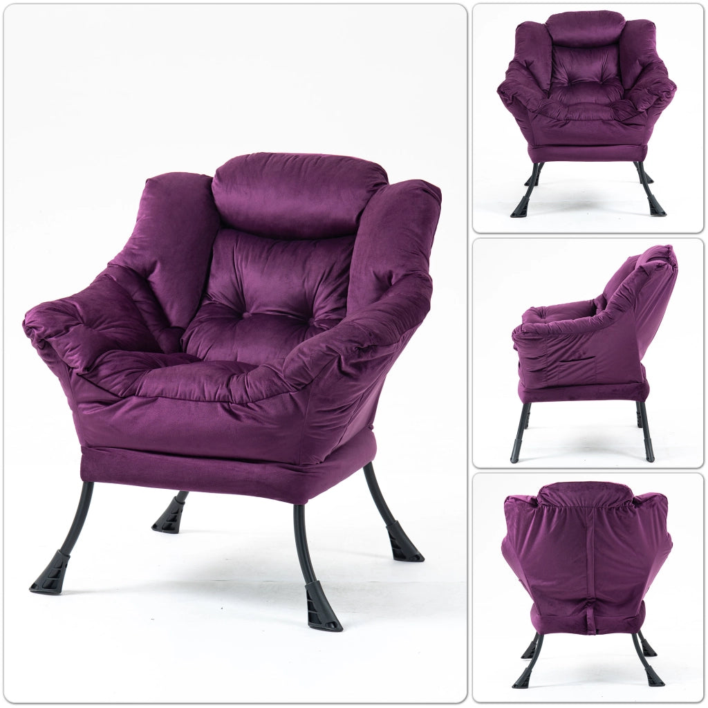 POLTRONA Relax con struttura in metallo Viola