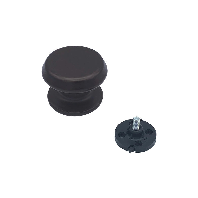 Pomolo fisso per porta SAGUATTI 177/80IB in alluminio marrone opaco