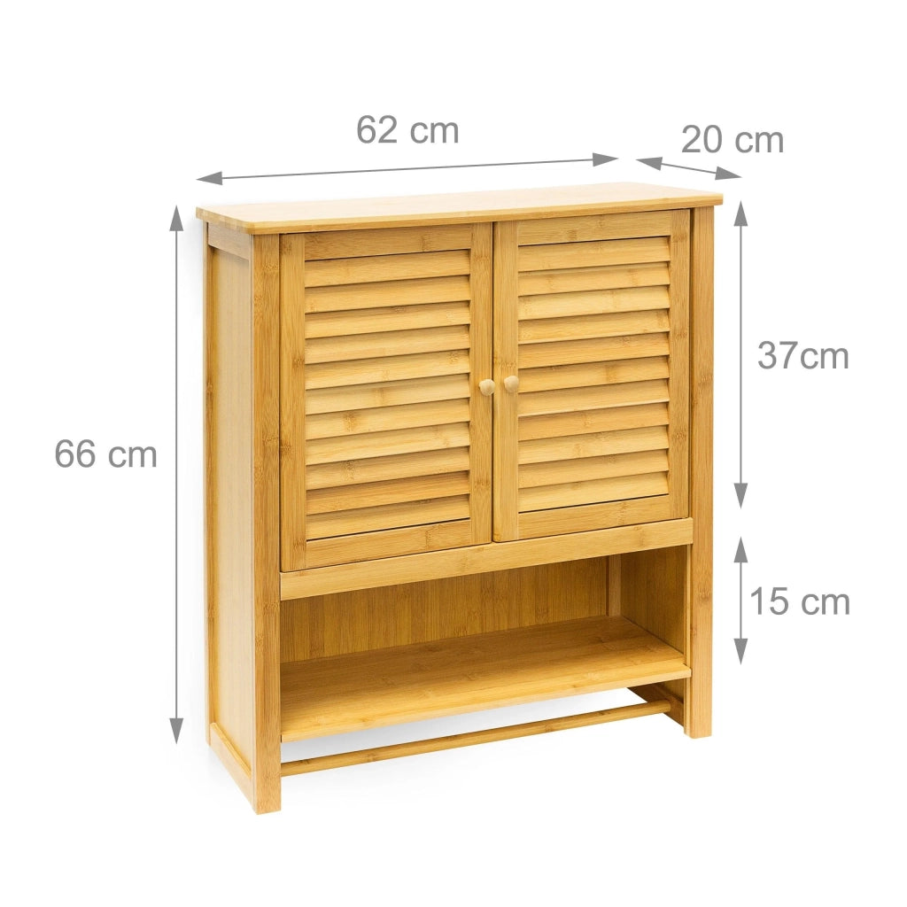 Mobiletto da bagno in bambù 66 x 62 cm 3213029