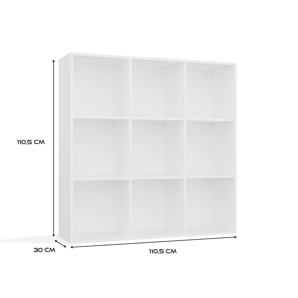 Scaffale MALAX 3x3 H bianco libreria moderna