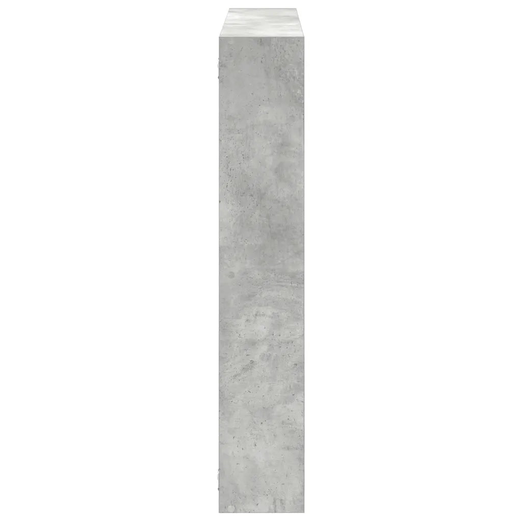 Mensola a Cubo da Parete 7 Scomparti Truciolato Grigio Cemento