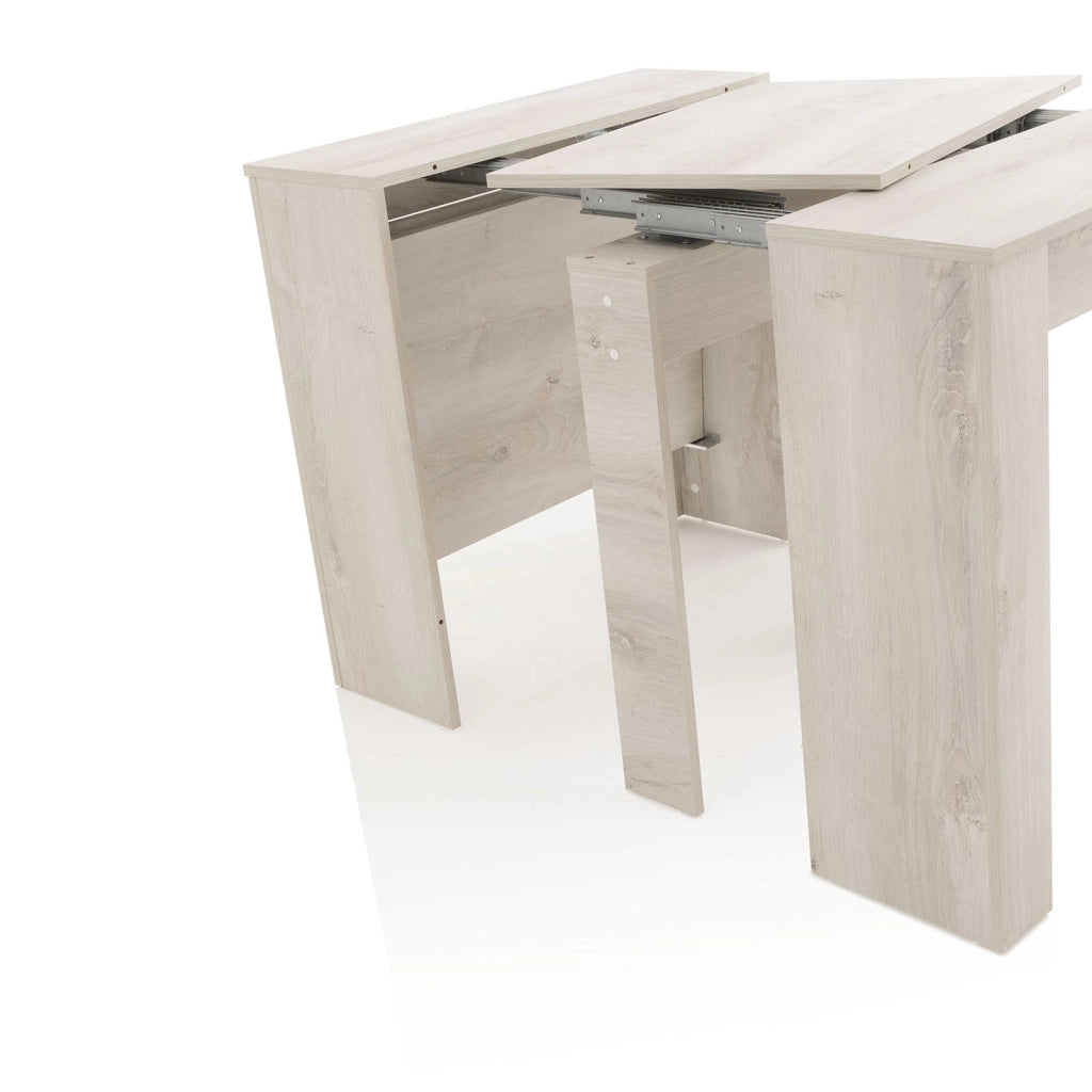 Consolle Allungabile 54/252x78,5x78 cm in Melamina Pino Bianco