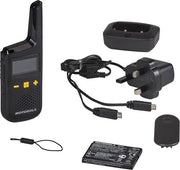 Radiotrasmettitore a due vie nero 16 canali 446 MHz 8 km di portata batteria 24 ore