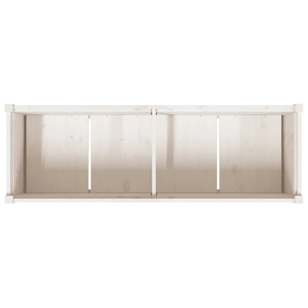 Fioriera rialzata per piante e fiori terrazza giardino 150 x 50 x 70 cm legno di pino massiccio bianco 02_0037448