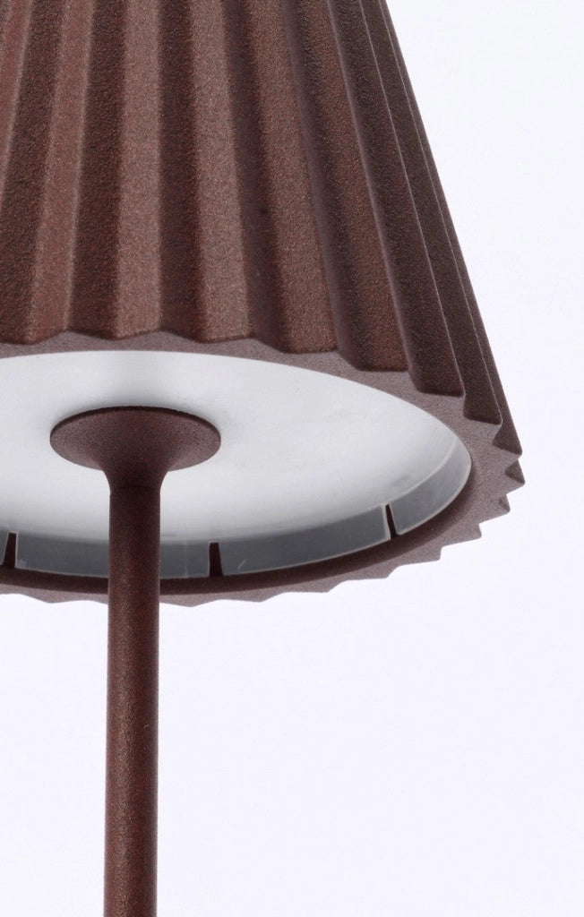 Lampada  da Tavolo Ø12,5x36 cm in Metallo Artika Marrone