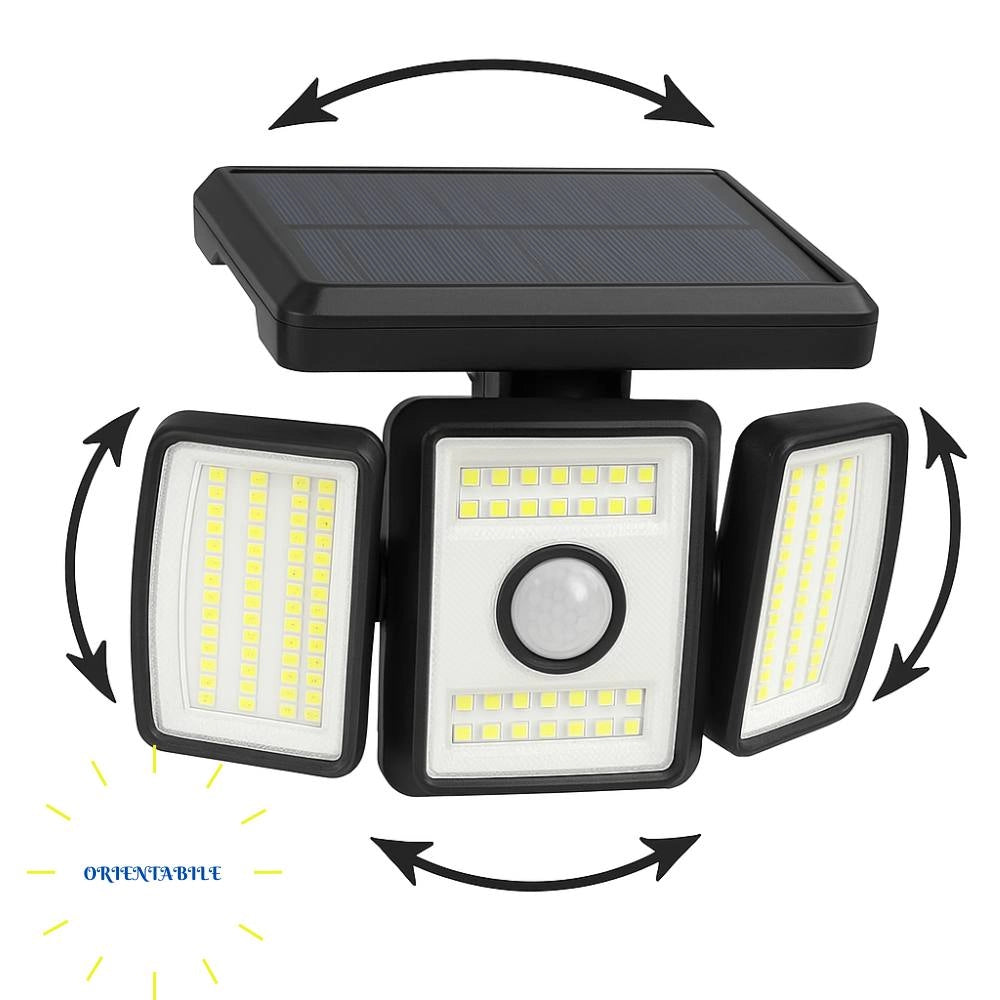 Faretto led solare ecova easy move con sensore pir orientabile