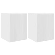 Mobile TV da parete 2 pz | Armadietto TV | Mobile Porta TV Bianco Lucido 30 x 31 x 40 cm