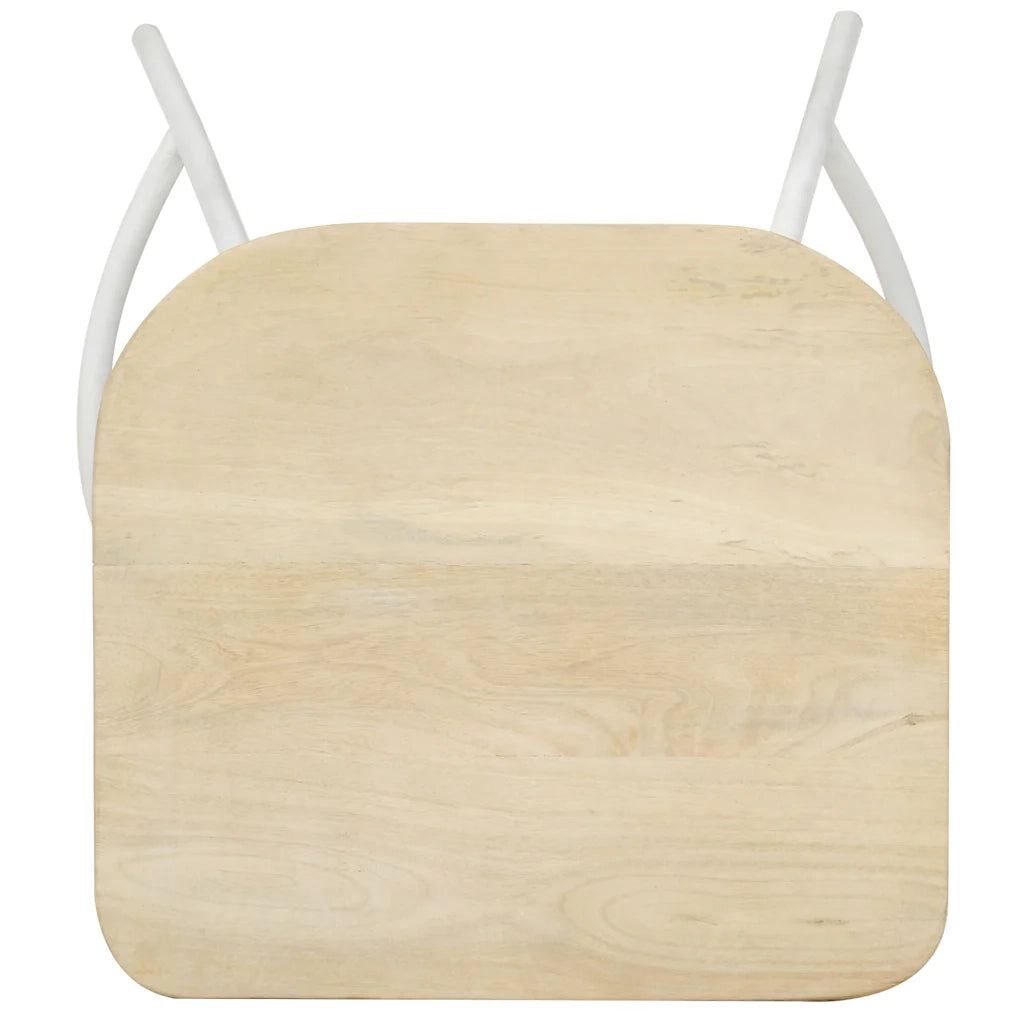 Sgabelli da Bar 4 pz in Legno Massello di Mango 320650