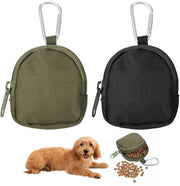 Zaino per cani Leggero - Capacità di carico per trattamento - Sacchetto per alimentazione - Sacchetto per allenamento del cane - Sacchetto per riposo - Nylon, 2 pezzi (nero/verde chiaro)