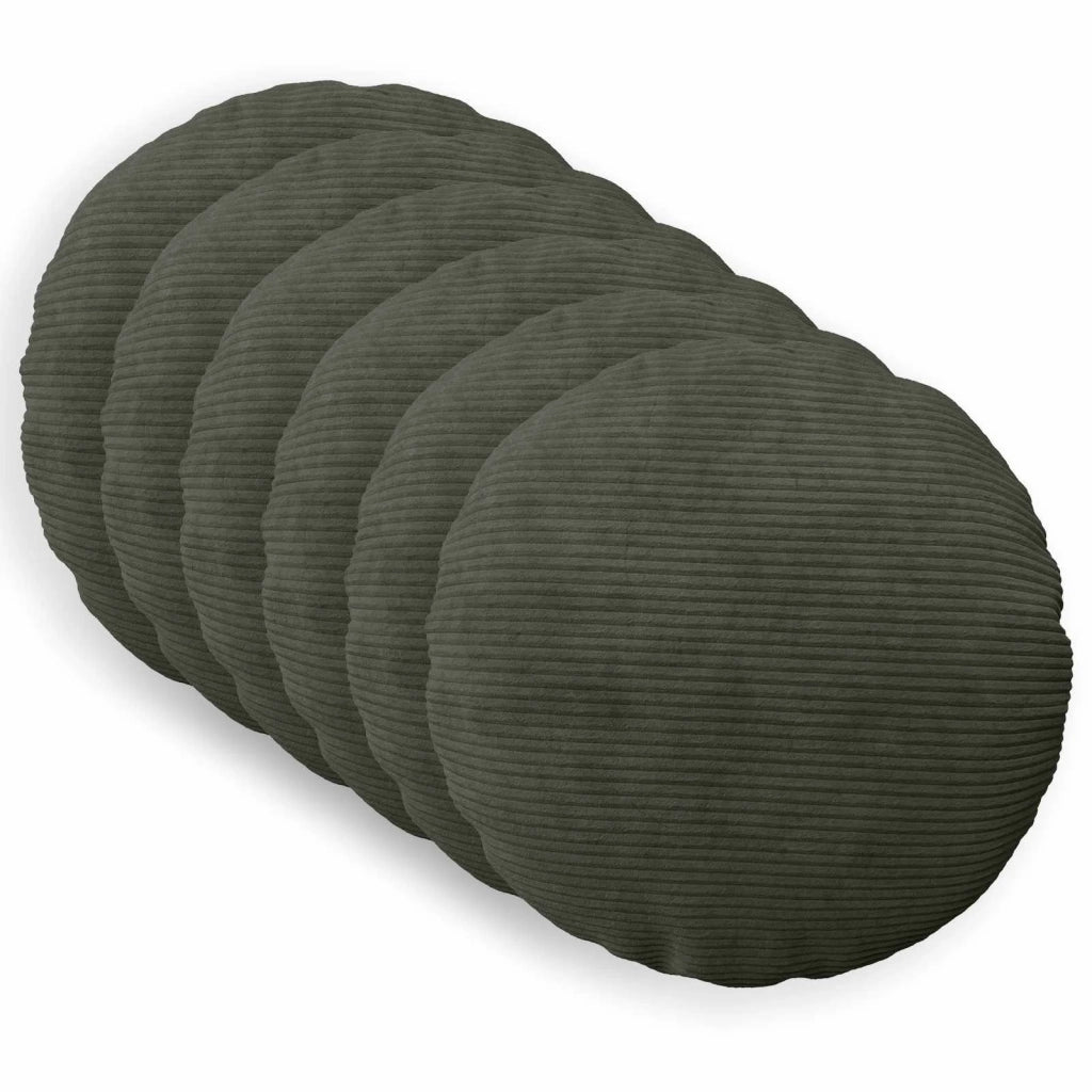 Federa 6 pcs HEERLEN Antracite Ø 30 cm corduroy 921958