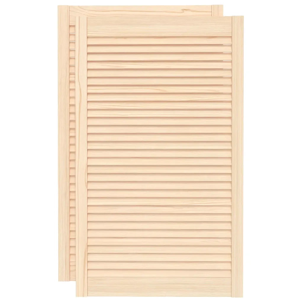 Ante con Design a Lamelle 2 pz 99,3x59,4 cm in Legno di Pino 151140