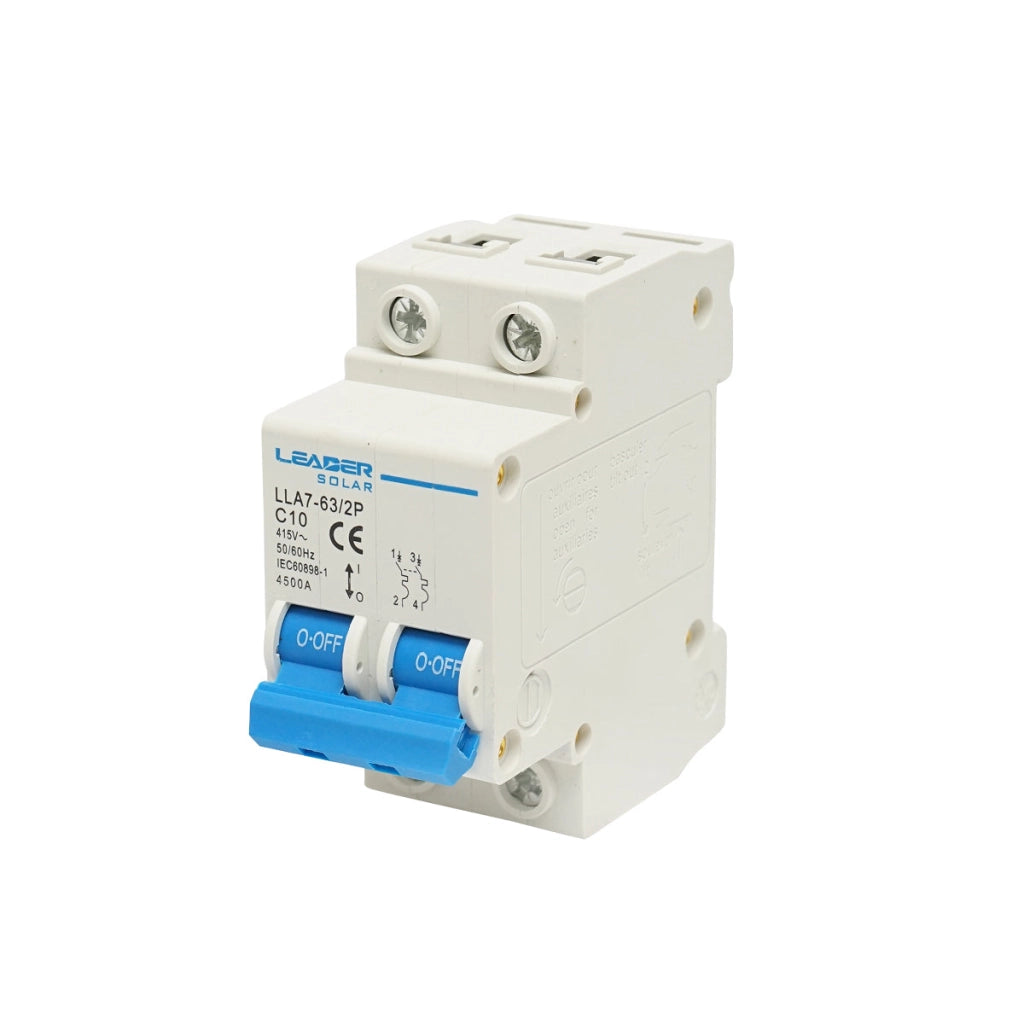 Interruttore automatico tipo 2P-10A-415VAC Leader