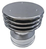 Canna fumaria parete doppia coibentata inox terminale cappello lamellare   dn 200/250