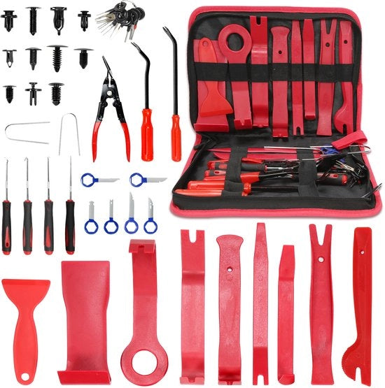 Kit di rimozione a clip 40 pezzi per auto e accessori in plastica, kit di rimozione per auto e accessori in cartone.
