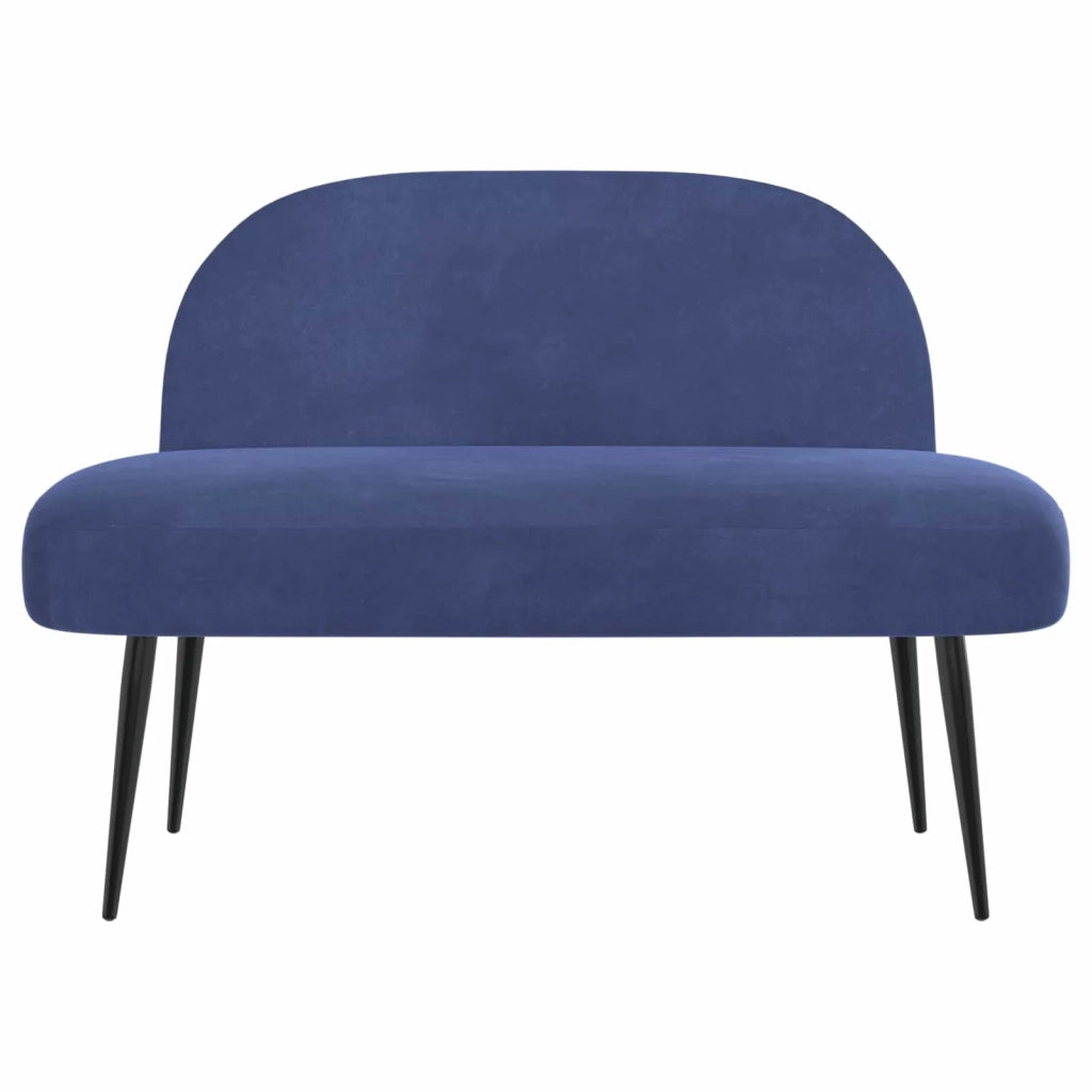 Panchina imbottita con schienale Blu Polizia 110 x 60 x 76 cm