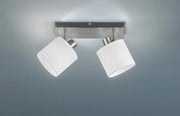 Faretto soffitto RL Tommy 2 luci cromato bianco E14
