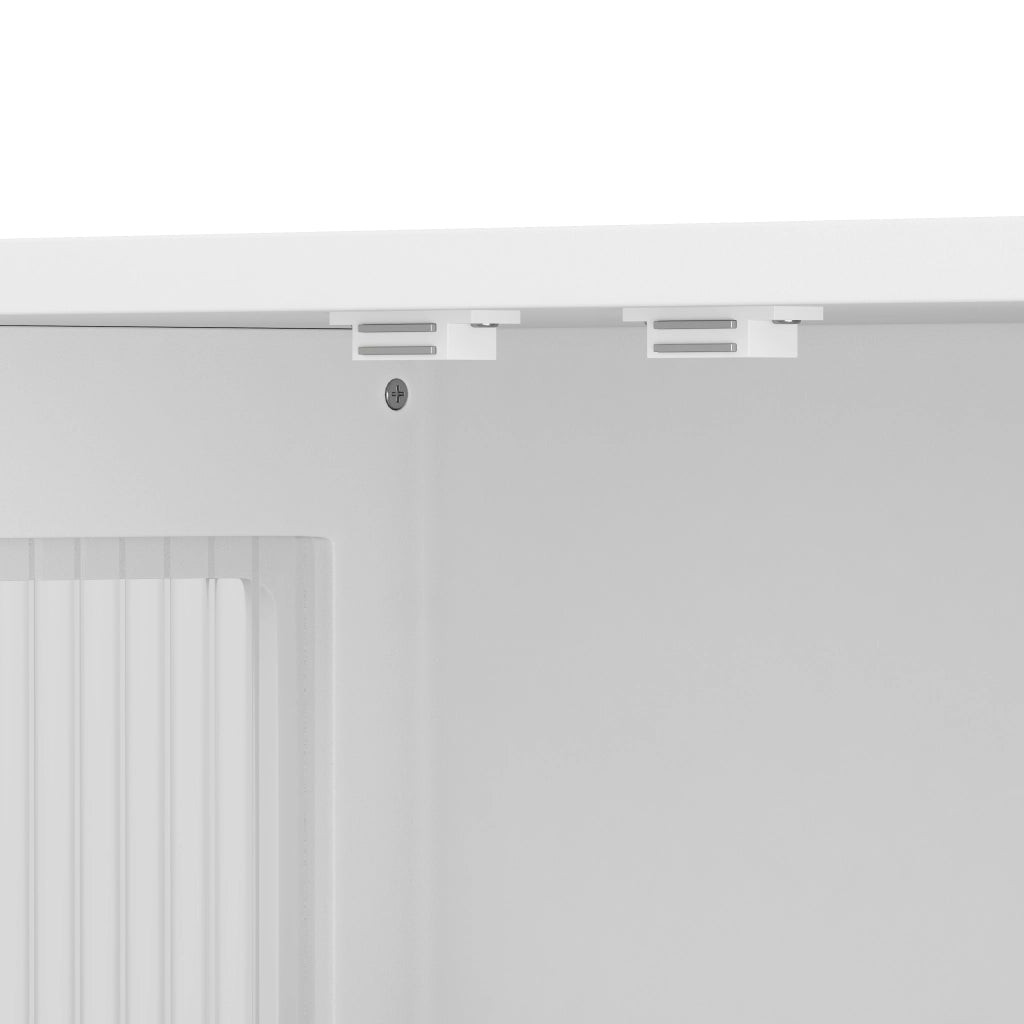 OKWISH Armadietto Bagno Sospeso con 3 Ante, 1 Vano Aperto e Portasciugamani, 88 x 26 x 82.5 cm