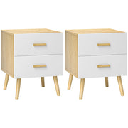 Comodino 2 Pezzi con Cassetti e Maniglie Bamb¨´ ¨C Zephmum ¨C Rovere 40x40x50