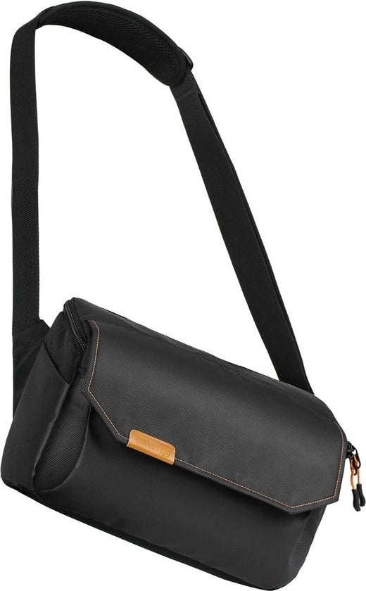 Borsa da spalla per fotocamera - Borsa da sling - Borsa da braccio - Cinturino imbottito - Fotocamere SLR DSLR - Nero - Accessori per lenti