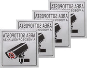 Sistema di sorveglianza video 4 pezzi in lega di alluminio con riflettente per esterni (15 x 15 cm) per zone residenziali, negozi, officine.