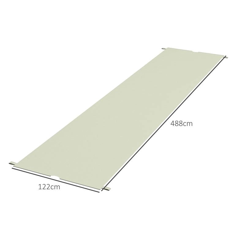 COPERTURA PER GAZEBO PERGOLA 3X3 M IN POLIESTERE CON TASCHE E CINGHIE 488X122 CM COLOR KAKI
