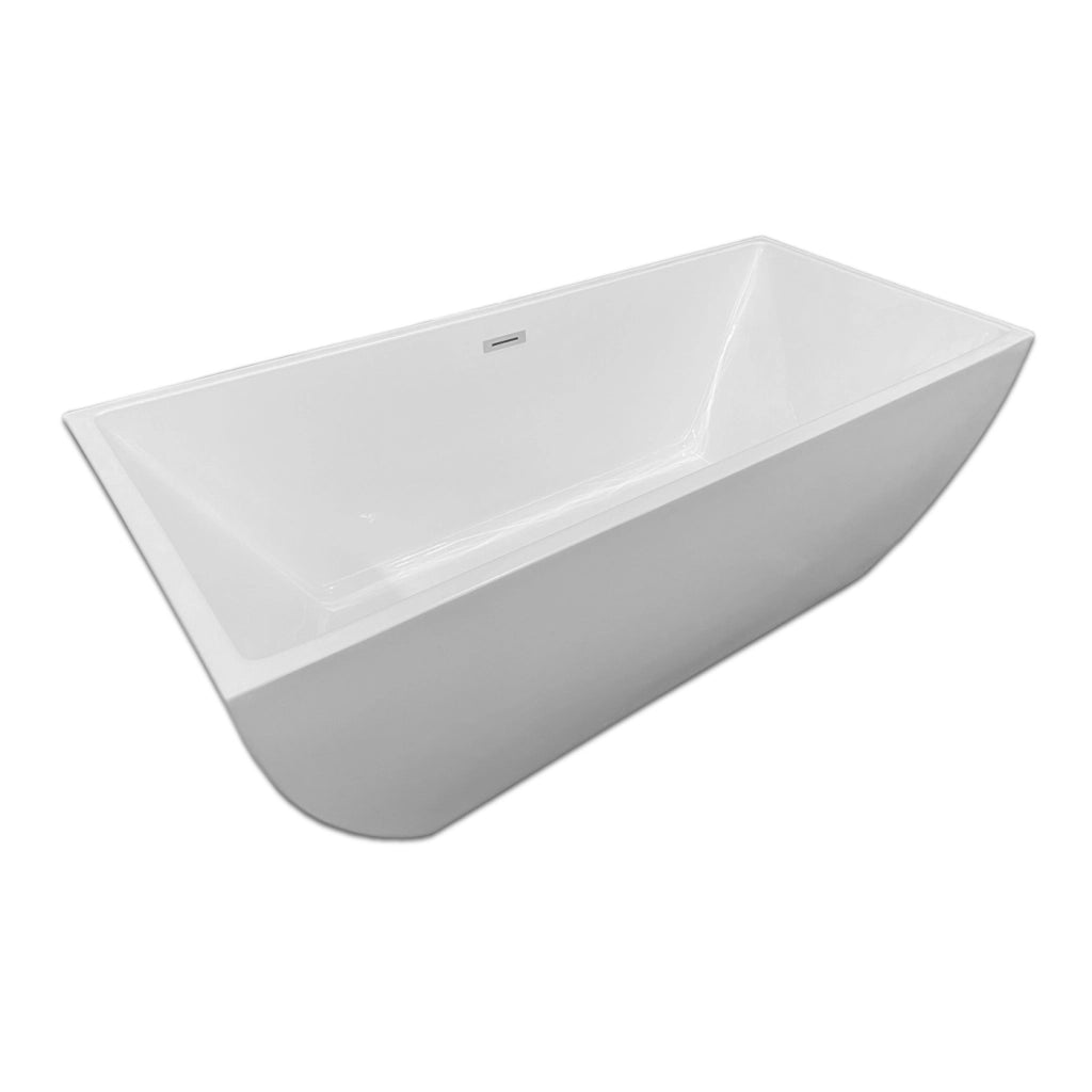 Vasca freestanding bianca 170 X 75 cm + Rubinetto a colonna – Jennifer