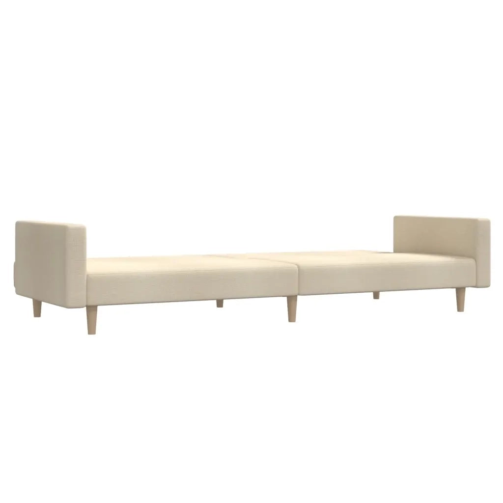 Divano letto | Sof¨¤ letto | Letto singolo a 2 Posti Crema in Tessuto
