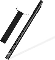 Tin Whistle D - Alta Qualità - Duraturo - Adatto per Principianti - Incluso Cappuccio di Protezione - Aspetto Elegante - Flauto a Fischio