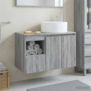 Set di mobili per il bagno 2 pz Sonoma grigio 3404110