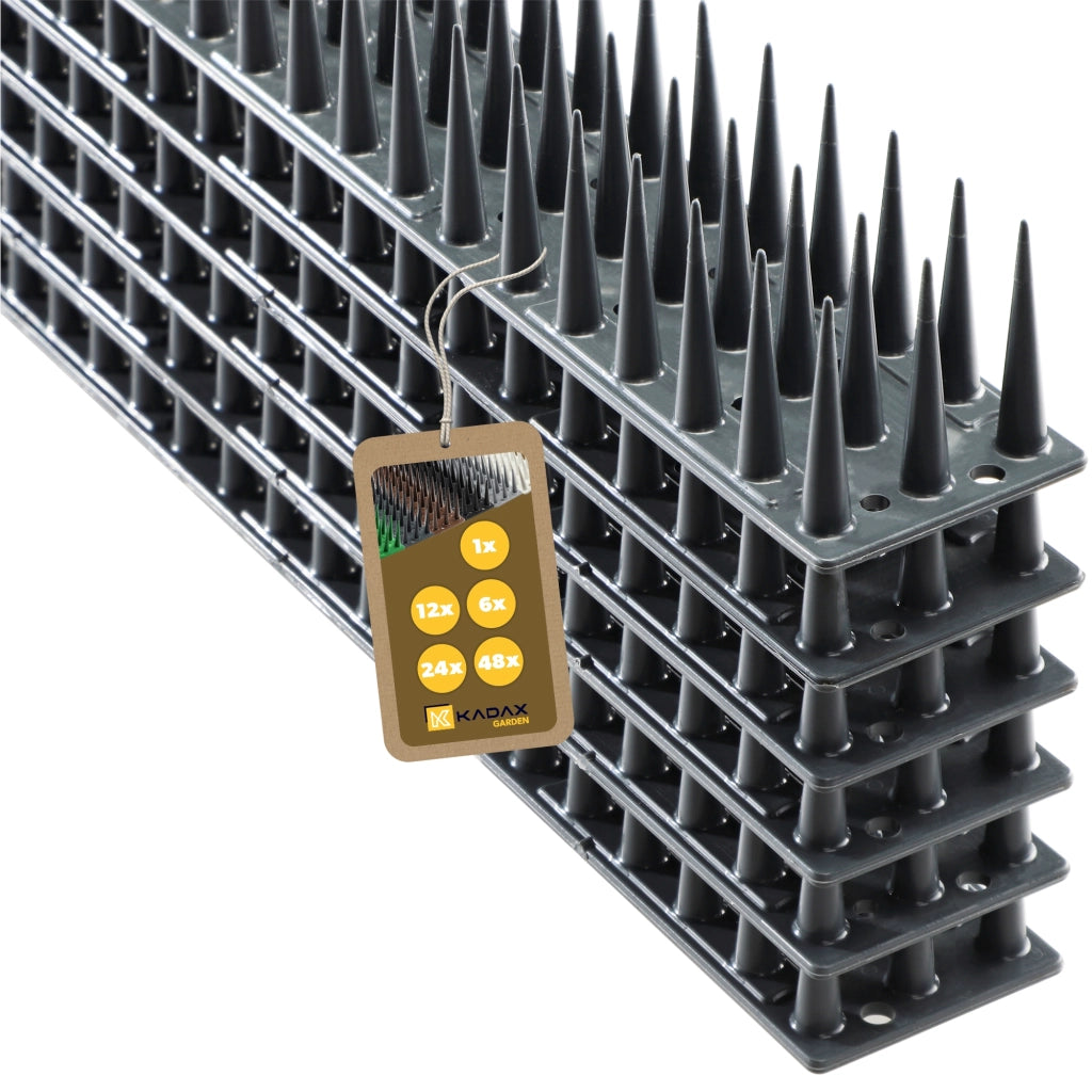 KADAX Punte dissuasive per uccelli e piccioni, dense, resistenti, 3,06 m, 6 pezzi