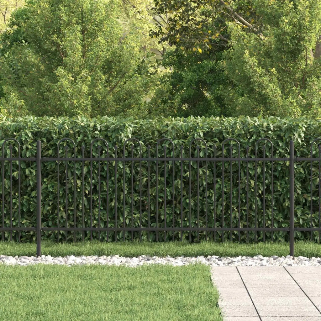 Recinzione da Giardino | Recinzione ad arco a picchetto DRONTEN Nero