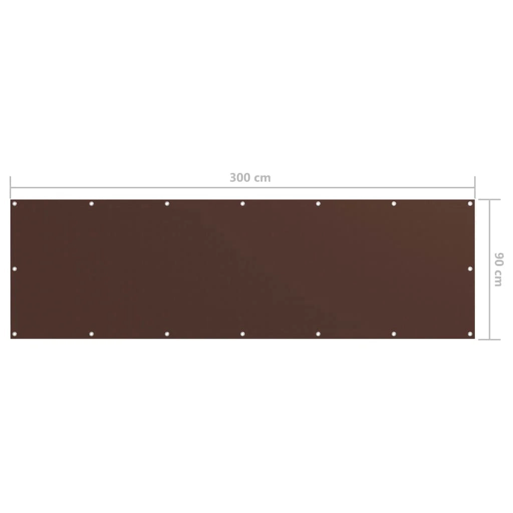 Schermo per balcone schermo per la privacy 90 x 300 cm tessuto Oxford marrone 02_0010240