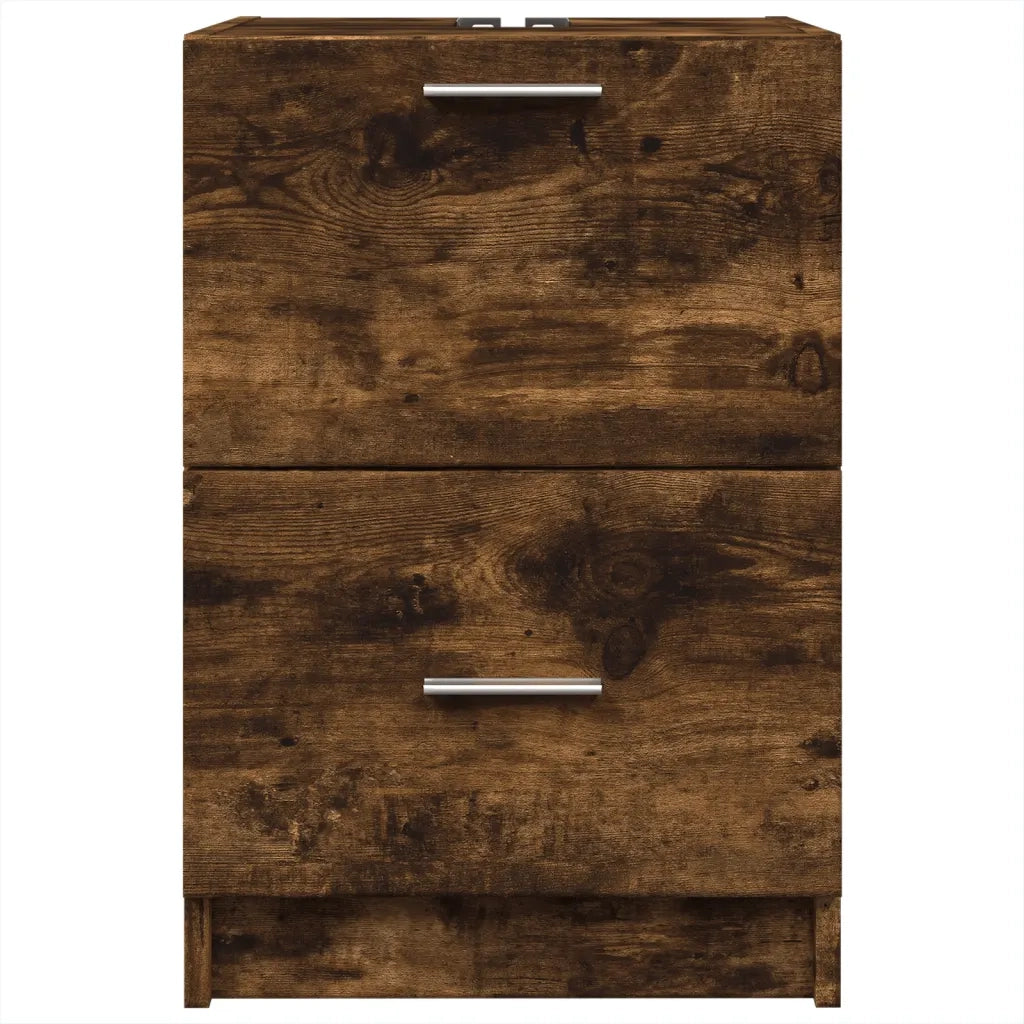 Mobile Lavabo Rovere Fumo 80x33x60 cm in Legno Multistrato