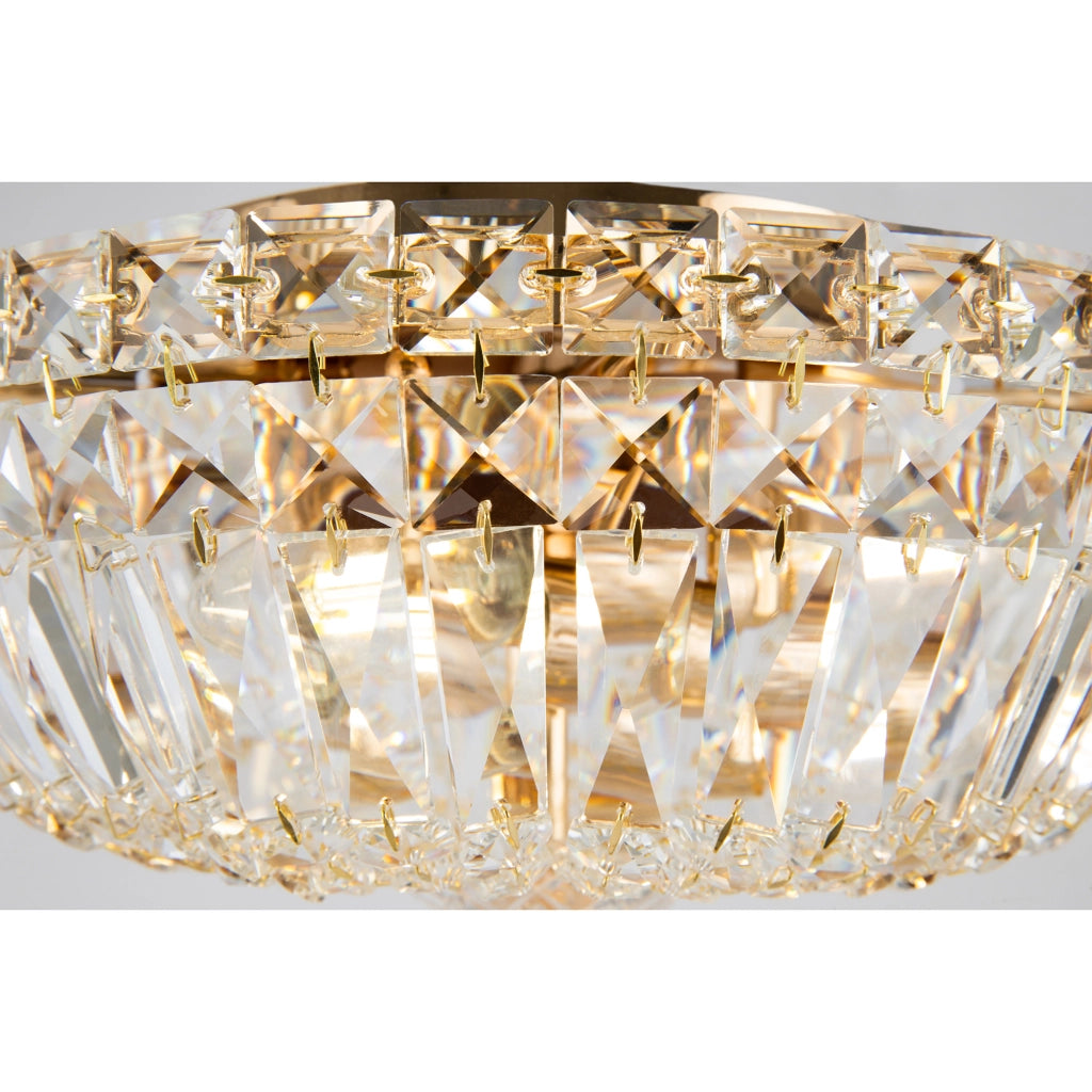 Maytoni Plafoniera contemporanea Basfor 3 luci E14 oro metallo cristalli