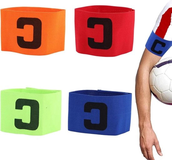 Fascia elastica multicolore regolabile per capitan di calcio - junior e adulti - fascia elastica con clip per bambini