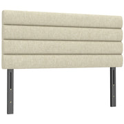 Testiera Imbottita Regolabile in Altezza 3 Posizioni ¨C Zephmum ¨C Lino Beige 140 cm