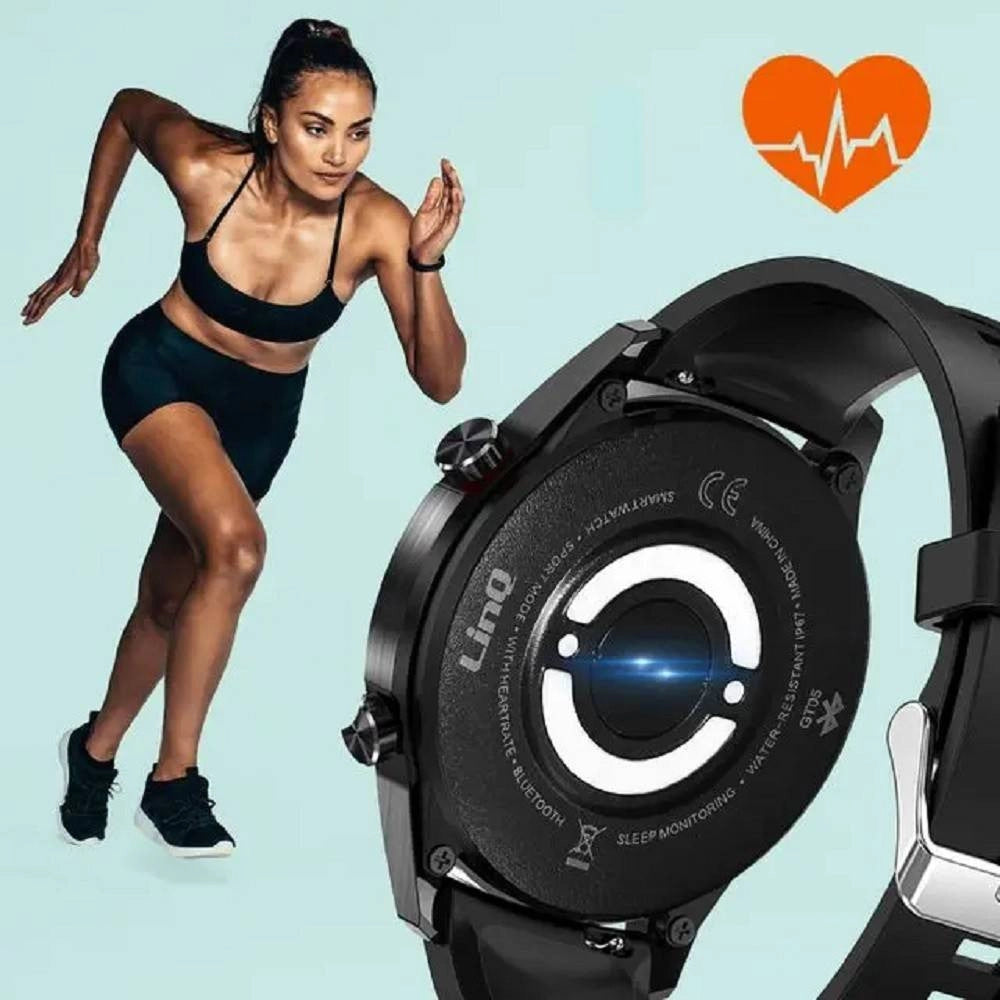 Trade Shop - Smartwatch Orologio Intelligente Bluetooth Cinturino Pelle Smart Sport Fitness Gt05 -