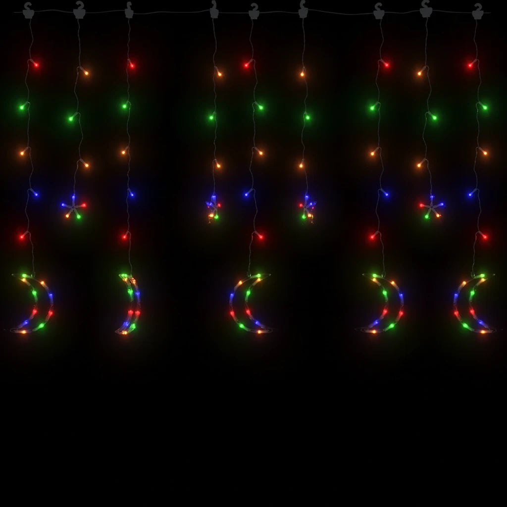 Luci Fatate Stella e Luna con Telecomando 138 LED Colorate 328797