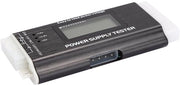 Verificatore alimentazione a schermo LCD - compatibile ATX/BTX/ITX/TFX - costruito in lega di alluminio - 20/24-pins - allarme acustico - connessione semplice - verificatore di alimentazione