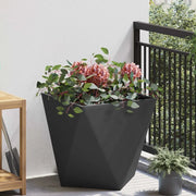 Fioriera-Vaso da Esterno-Contenitore per Piante Nero 50 x 50 x 50 cm Acciaio
