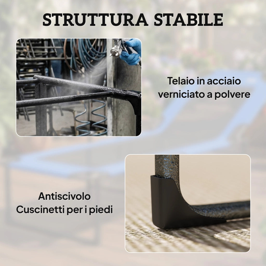 Lettino Pieghevole Regolabile ¨C zephmum ¨C Blu