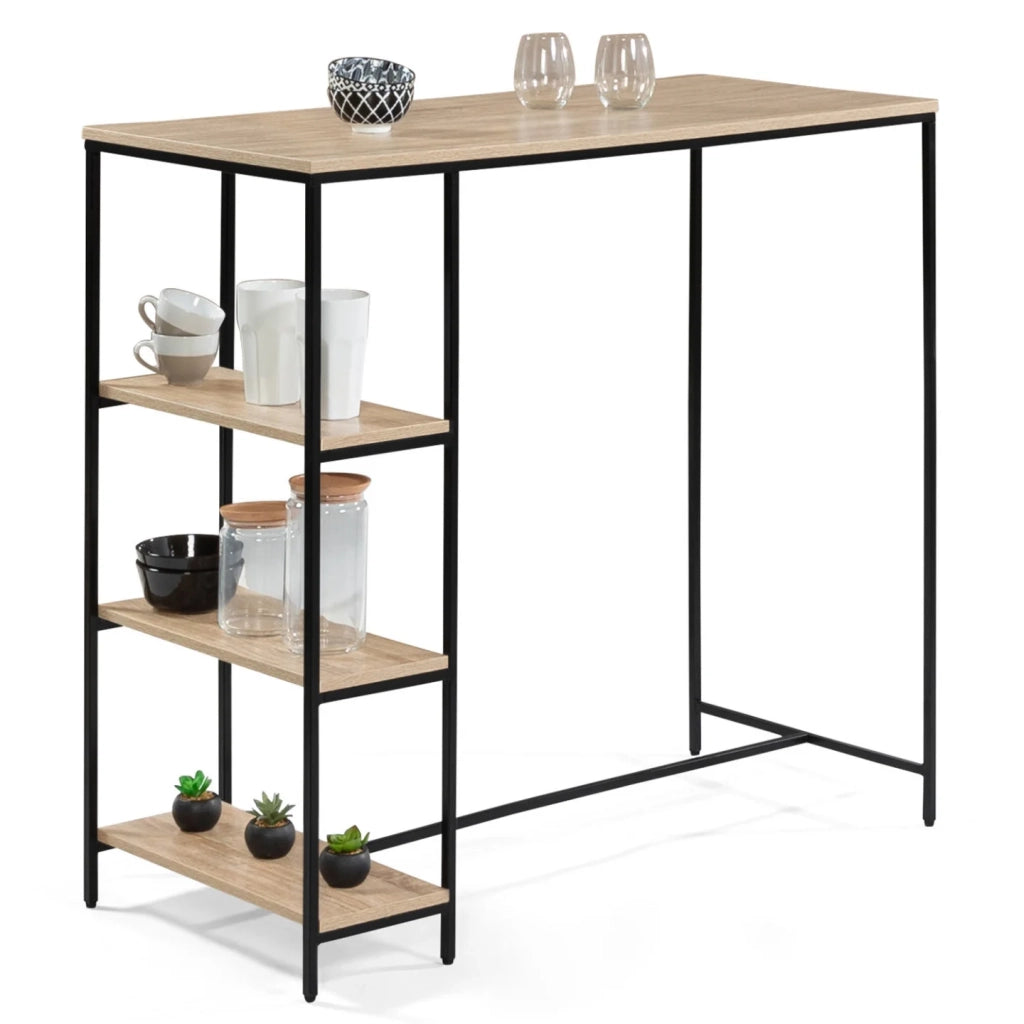 IDMarket - Tavolo alto da bar DETROIT da 2 a 4 persone design industriale